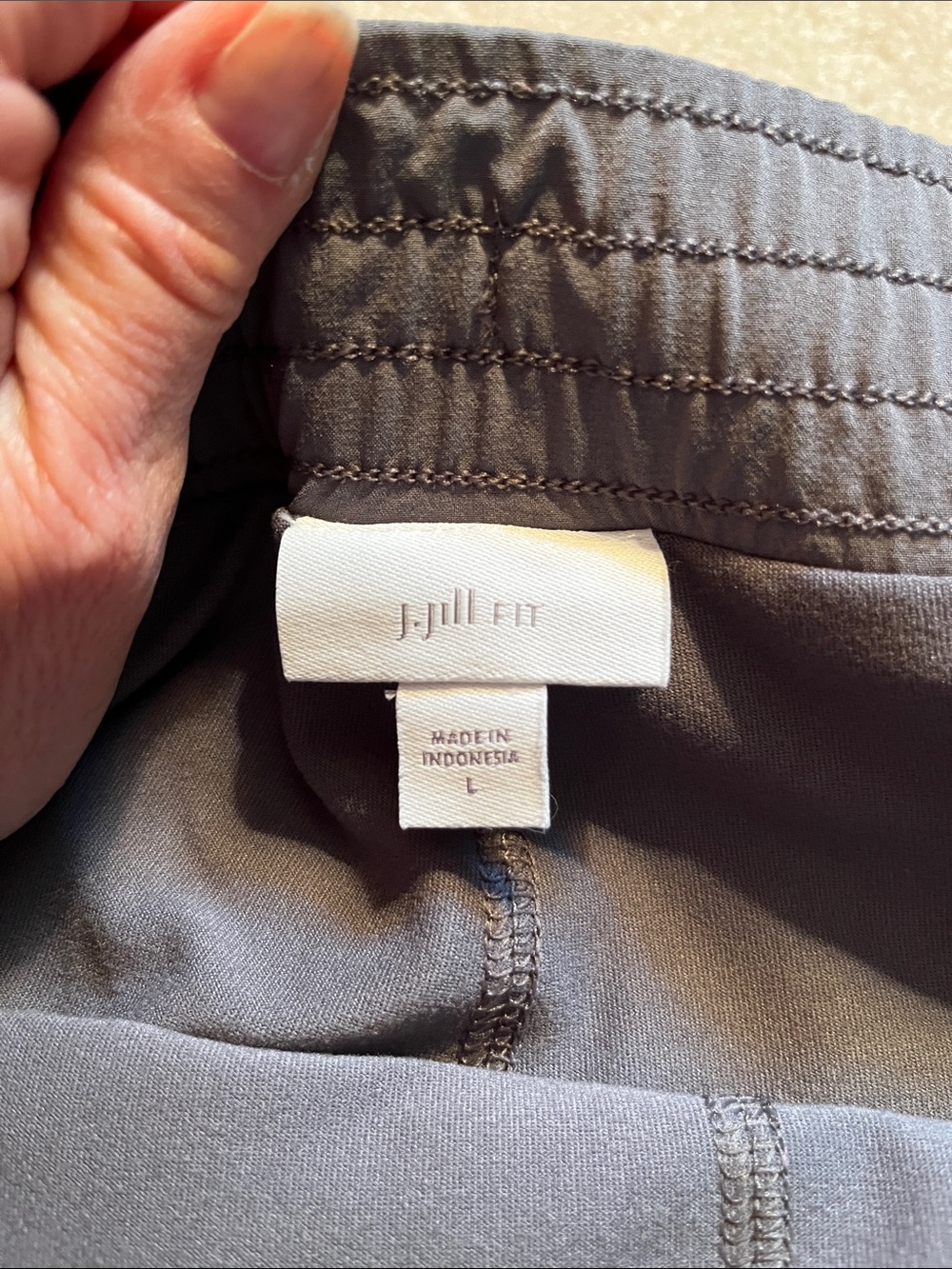 J. Jill Gray Elastic Waist Active Skort Sz. L - Picture 2 of 6